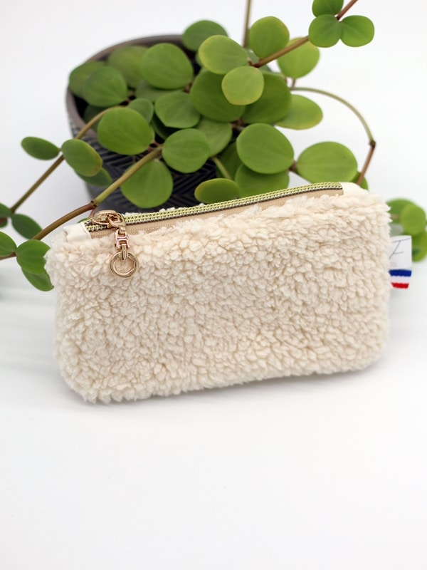 Porte-monnaie Moumoute 'Positive Attitude' - Broderie Noir - Cadeau Mode Original