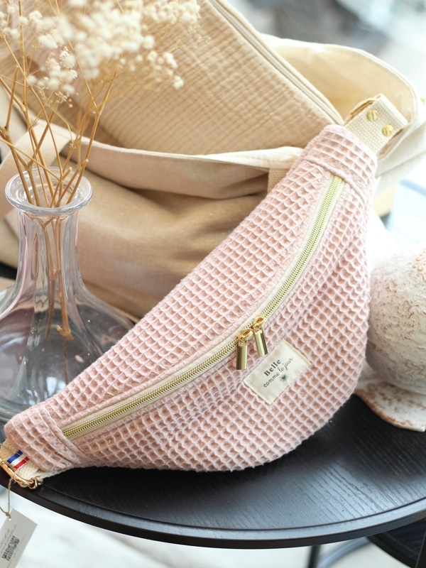 Banane Nid D'Abeille Rose Petites Fleurs