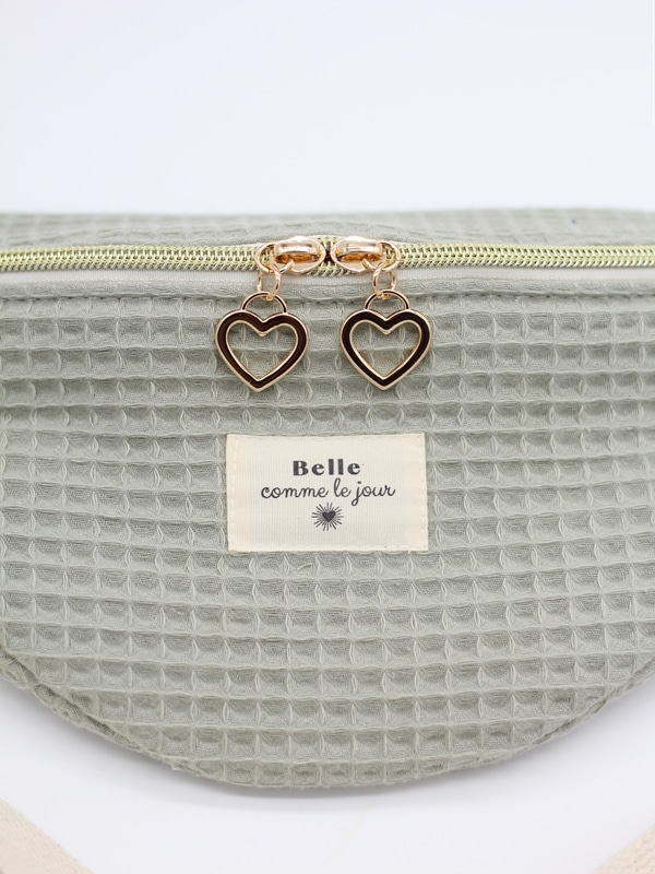 Banane Nid d'Abeille Amande Petites Fleurs Rose et Beige Etiquette Banane Nid d'Abeille Amande Petites Fleurs Rose et Beige Etiquette