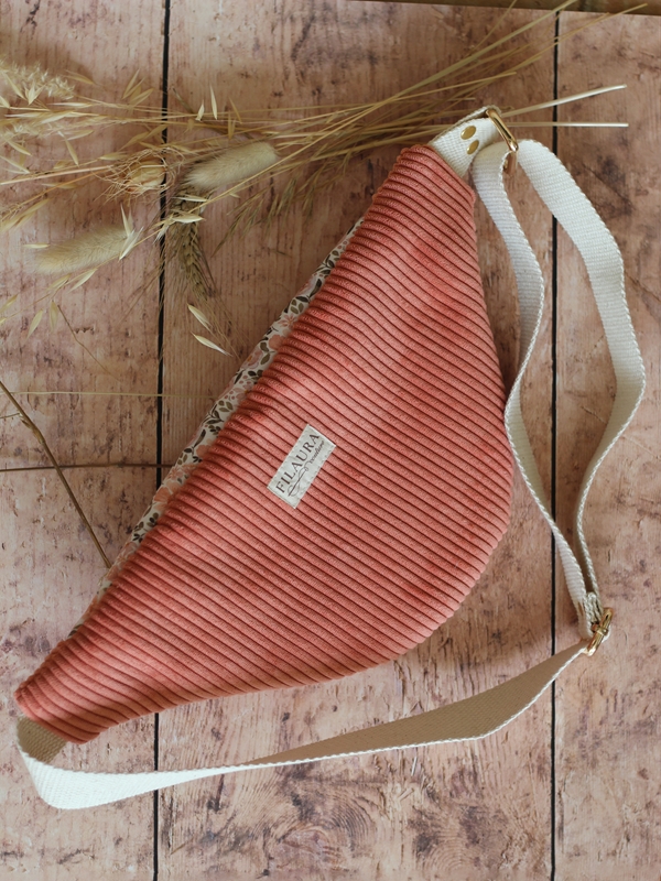 Banane Bicolore Velours Corail Camille Dos Banane Bicolore Velours Corail Camille Dos