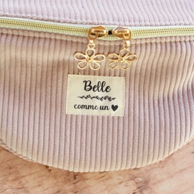 Banane Velours Rose Floral Etiquette