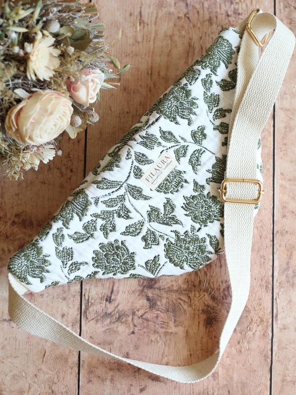 Banane Jacquard Vert Sauge Blanc Dos Banane Jacquard Vert Sauge Blanc Dos