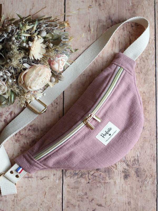 Banane Lin Vieux Rose Pâquerettes