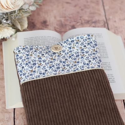Pochette à Livre Brun Caseille Bleu