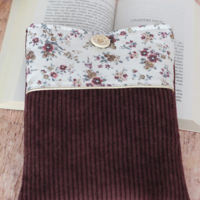 Pochette à Livre Prune Fleurs Prune