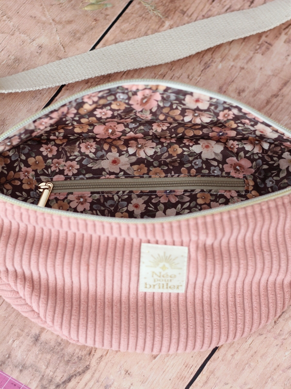 Banane Bicolore Velours Vieux Rose Apolline Intérieur Banane Bicolore Velours Vieux Rose Apolline Intérieur