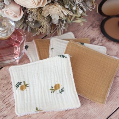 LINGETTES CITRONS FEUILLES OCRE DETAILS