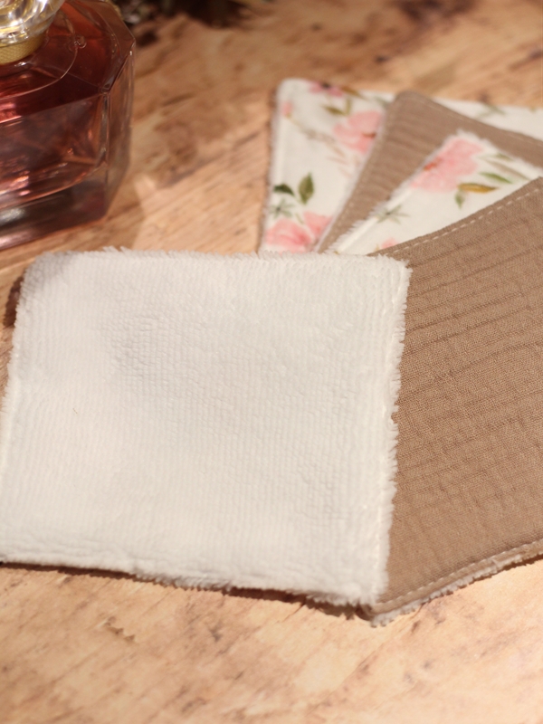LINGETTES FLEURS ROSES Dos LINGETTES FLEURS ROSES Dos