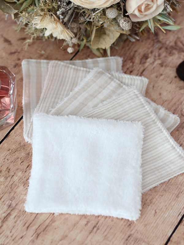 LINGETTES RAYURES BEIGE Dos LINGETTES RAYURES BEIGE Dos