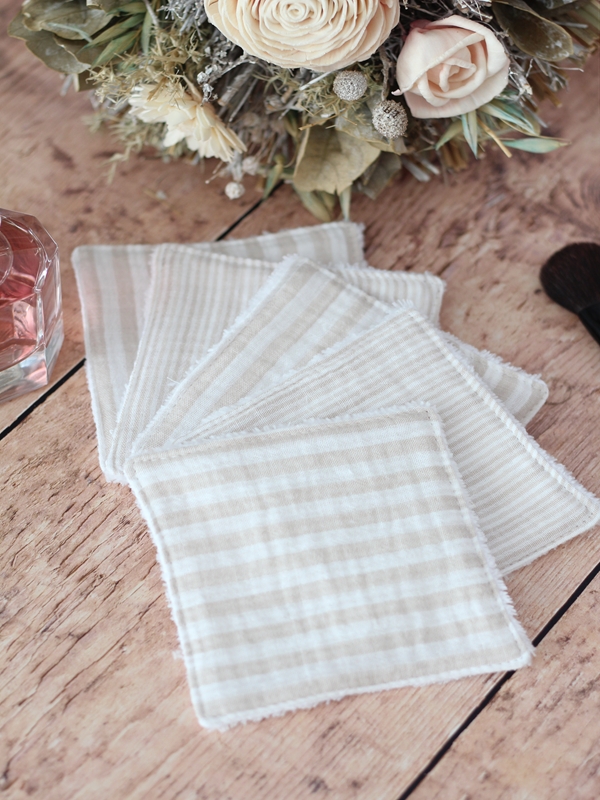 LINGETTES RAYURES BEIGE