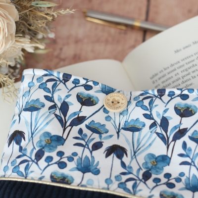 Pochette à Livre Velours Marine Lou Détails