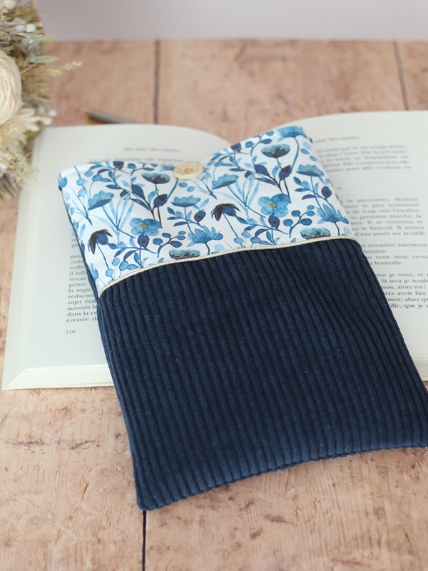 Pochette à Livre Velours Marine Lou