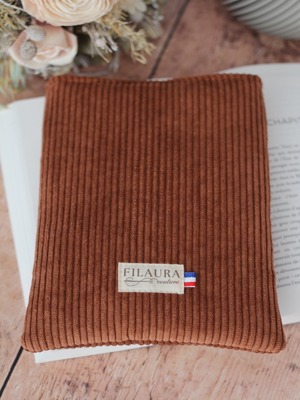 Pochette à Livre Velours Rouille Léopard Dos Pochette à Livre Velours Rouille Léopard Dos